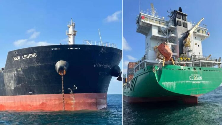 Ahırkapı Açıklarında Kuru Yük ve Konteyner Gemisi Çarpıştı