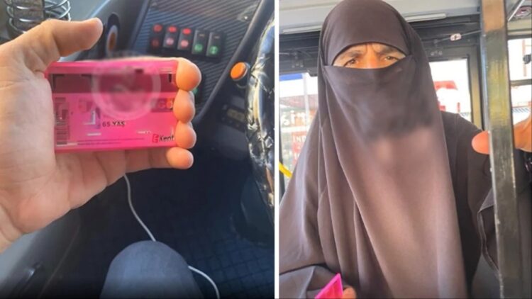 Annesinin AKBİL’ini Kullanmak İçin Çarşaf Giydi