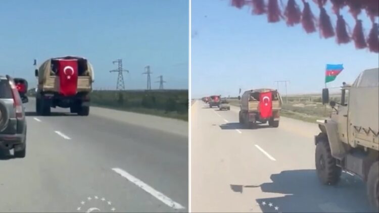Azerbaycan’dan Türk ve Azerbaycan Bayraklarıyla Giriş