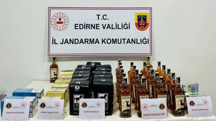 Edirne’de Çok Miktarda Kaçak Ürün Ele Geçirildi