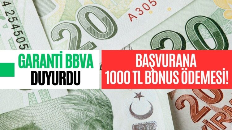 Garanti BBVA Herkese 1000 TL Dağıtıyor! Telefondan 1 Dakikada Başvurmak Yetiyor