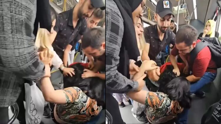 İETT Otobüsünde Kadın Yolcular Arasında Koltuk Kavgası Çıktı