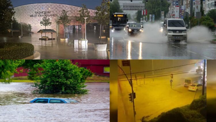 İstanbul’da Şiddetli Yağış Trafiği Ve Hayatı Olumsuz Etkiledi