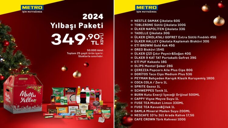 Metro Türkiye’nin Yılbaşı Paketi Uygun Fiyatıyla Tüketicilerle Buluşuyor