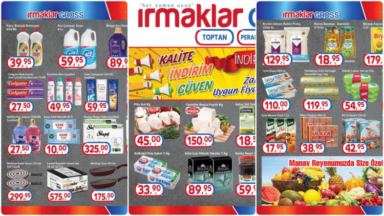 Teneke 5L Biryağ Ayçiçek Yağlarında 20 TL’lik Çılgın İndirim! İşte 9-10 Ekim Irmaklar Gross Market Fiyat Listesi