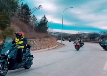 Bilecik Valisi Ertuğrul Gazi Türbesi’ni Ziyaret İçin Oluşturulan Motosiklet Konvoyuna Katıldı