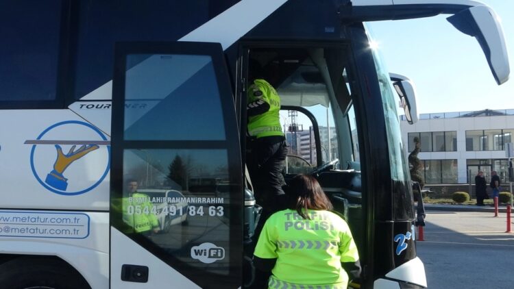 Çorum’da Yolcu Otobüsleri Denetlendi