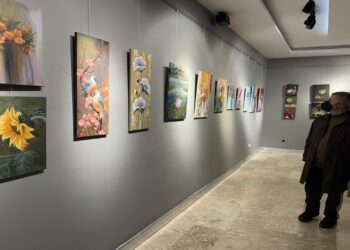 Tekirdağ’da Kadın Kursiyerlerin Çizdiği Resimler Sergilendi