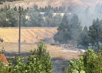 Sivas’ta Otluk Alanda Yangın Çıktı