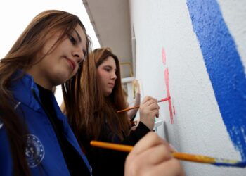 Gönüllü öğrenciler köy okullarını renklendiriyor haberi