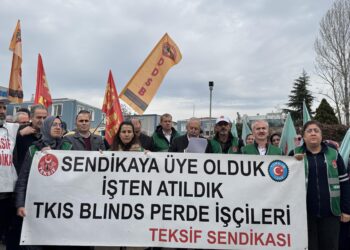 Tuzla’da tekstil işçileri eylem yaptı haberi