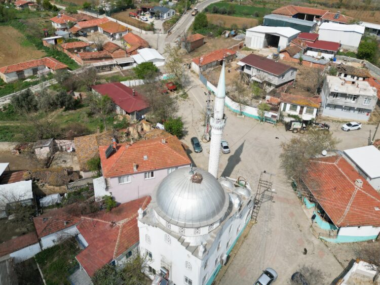 Tekirdağ’da leylekler 10 yıldır aynı cami kubbesine yuva yapıyor haberi