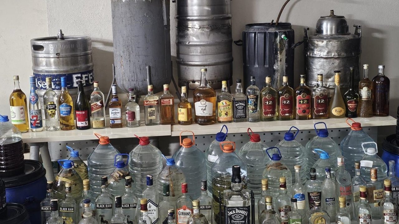 140 litre sahte alkol ele geçirildi