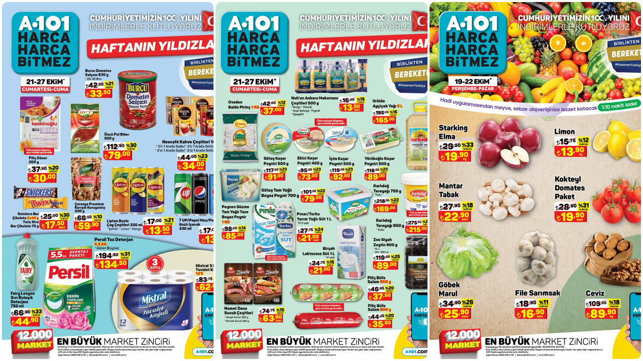 a101de ayçiçek yağı peynir ve manav reyonunda 33 Çılgın cumartesi İndirimi