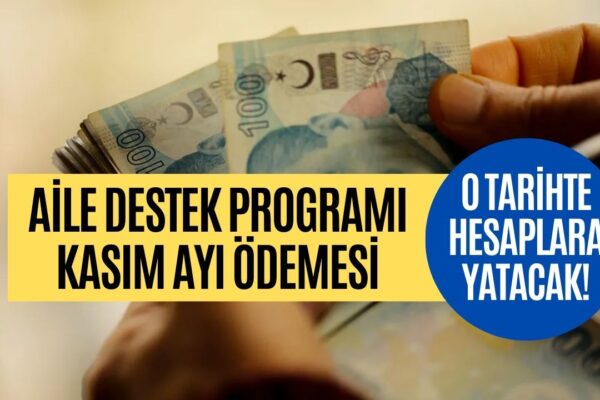 Aile Destek Ödemesi Alanlar! Kasım Ayı Ödeme Tarihi Belli Oldu