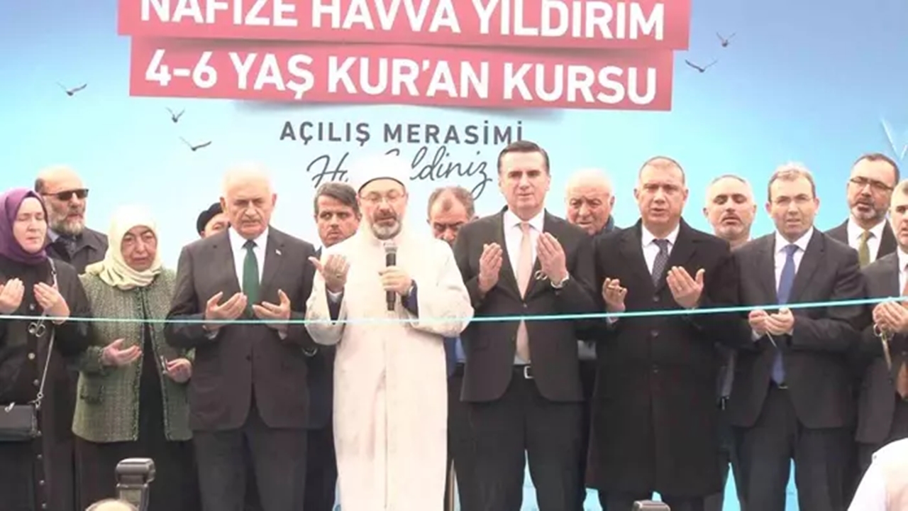 ali erbaş nafize havva yıldırım 4-6 yaş kuran kursunun açılışını yaptı