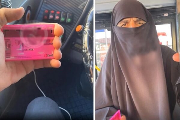 Annesinin AKBİL’ini Kullanmak İçin Çarşaf Giydi