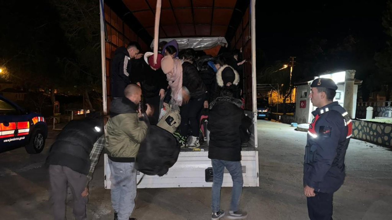 ayvacıkta göçmen operasyonu düzenlendi