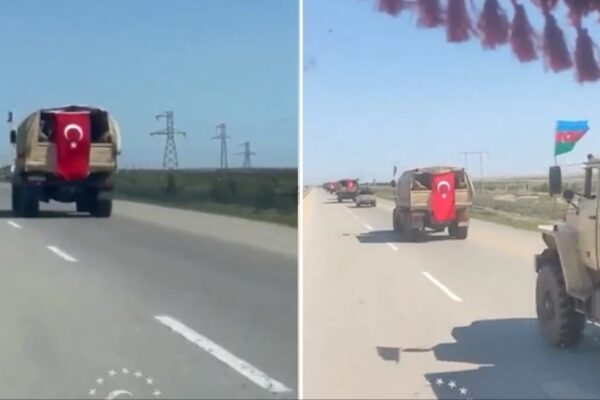 Azerbaycan’dan Türk ve Azerbaycan Bayraklarıyla Giriş