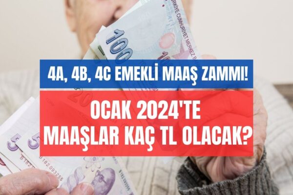 Bağkur ve SSK Emekli Maaş Zammı Hesaplama! En Düşük Emekli Maaşı Ocak 2024