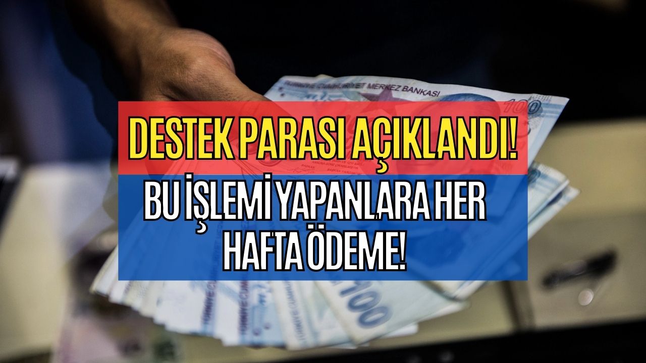 bakanlık bu İşlemi yapanların ziraat hesabına her cuma destek parası yatıracak