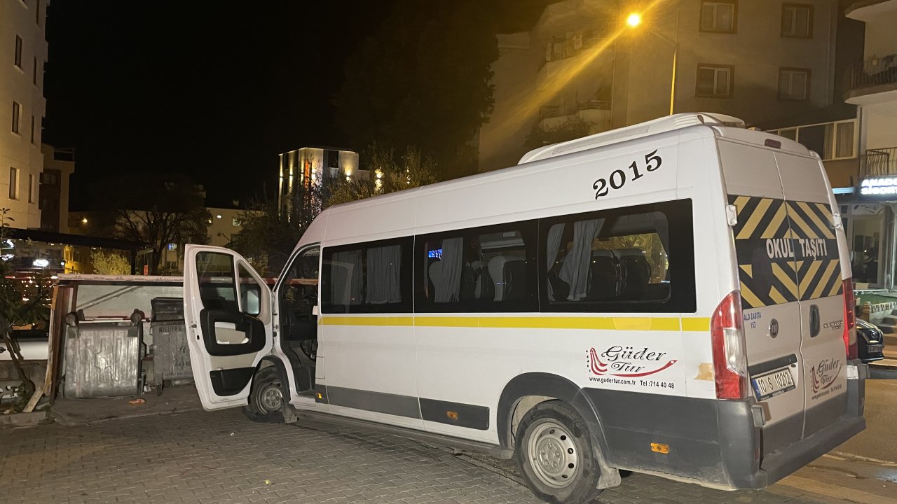balıkesirde servis aracı Çaldı bursada bıraktı