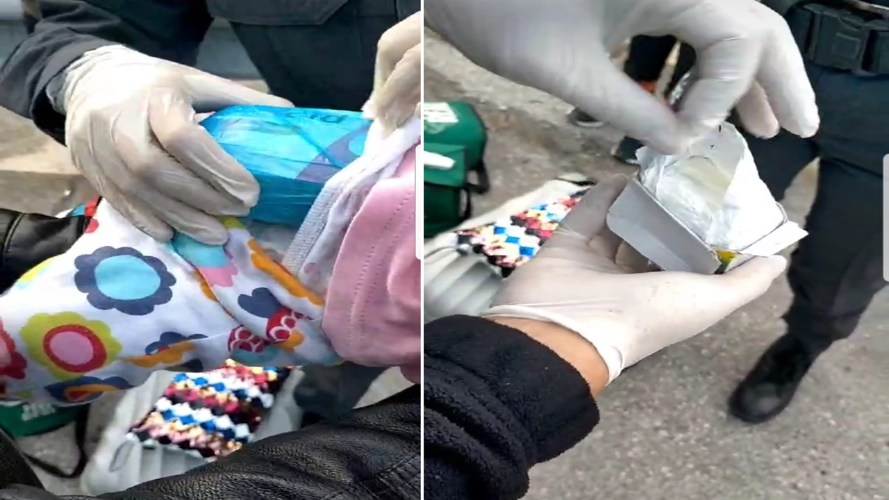bebeğin Üzerine uyuşturucu gizlediler Şüpheliler tutuklandı