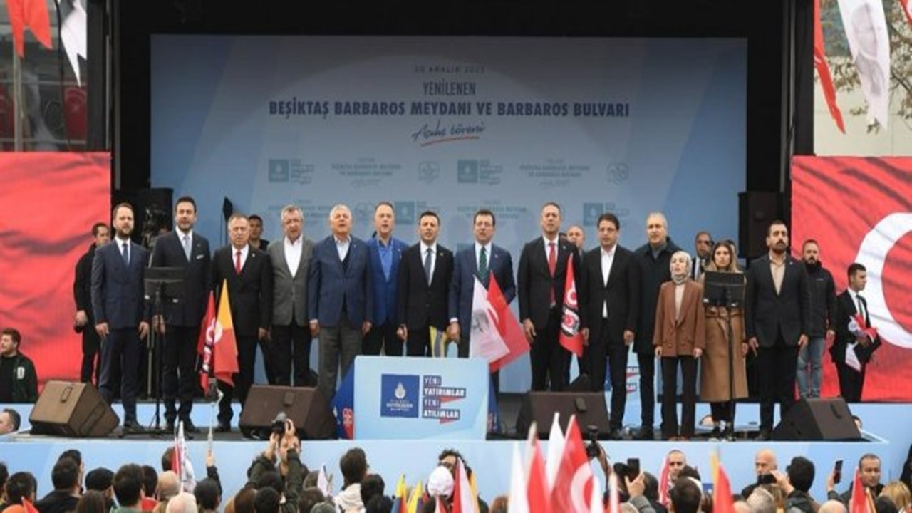 beşiktaş barbaros meydanı ve bulvarı açılış töreni yapıldı