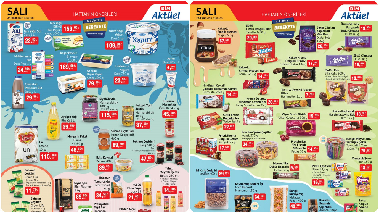 bİmde ayçiçek yağı 3975 tl peynir 7950 tlden İndirimlerle kapışılıyor İşte 24 ekim Çılgın bİm fırsatları