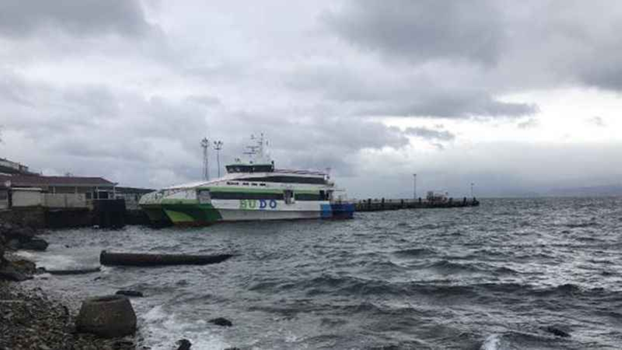bursa deniz otobüslerinde seferler İptal edildi