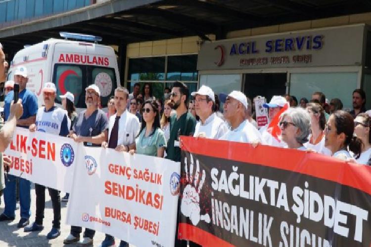 bursada sıhhat çalışanlarından şiddete isyan