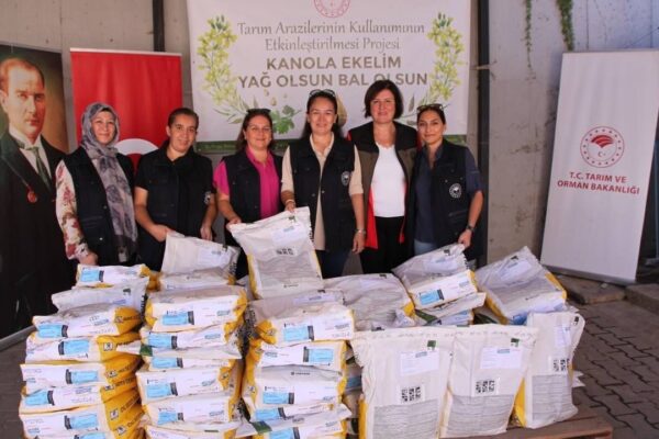 Çan İlçesinde Üreticilere Yüzde 75 Hibeli Kanola Tohumları Dağıtıldı