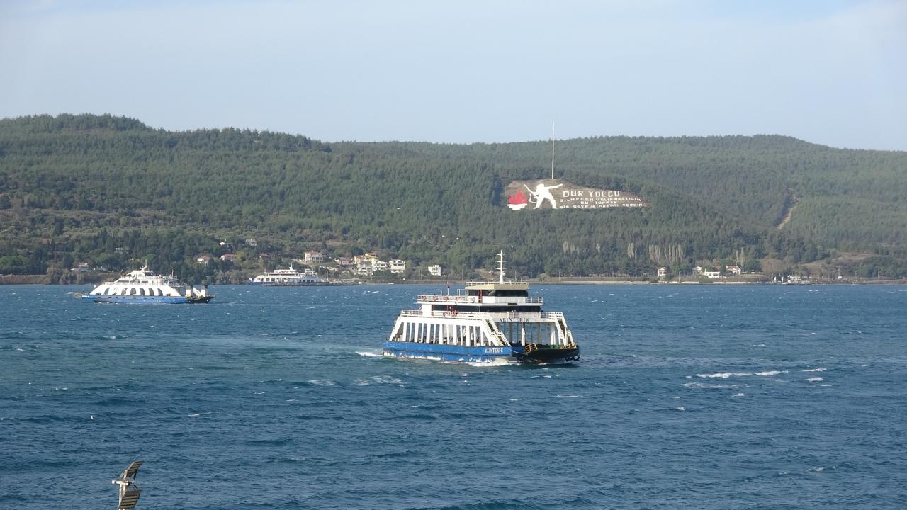 Çanakkalede fırtına nedeniyle yarın bazı feribot seferleri yapılamayacak