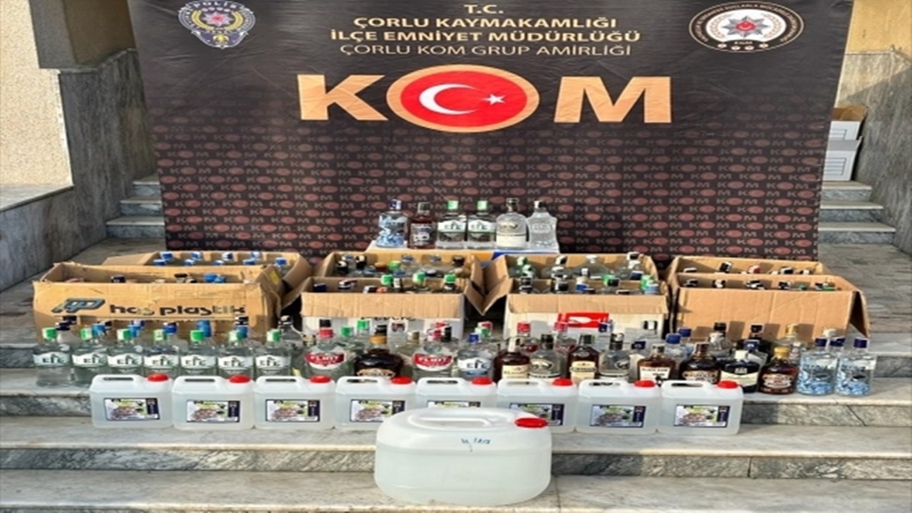 Çok sayıda gümrük kaçağı İçki ele geçirildi