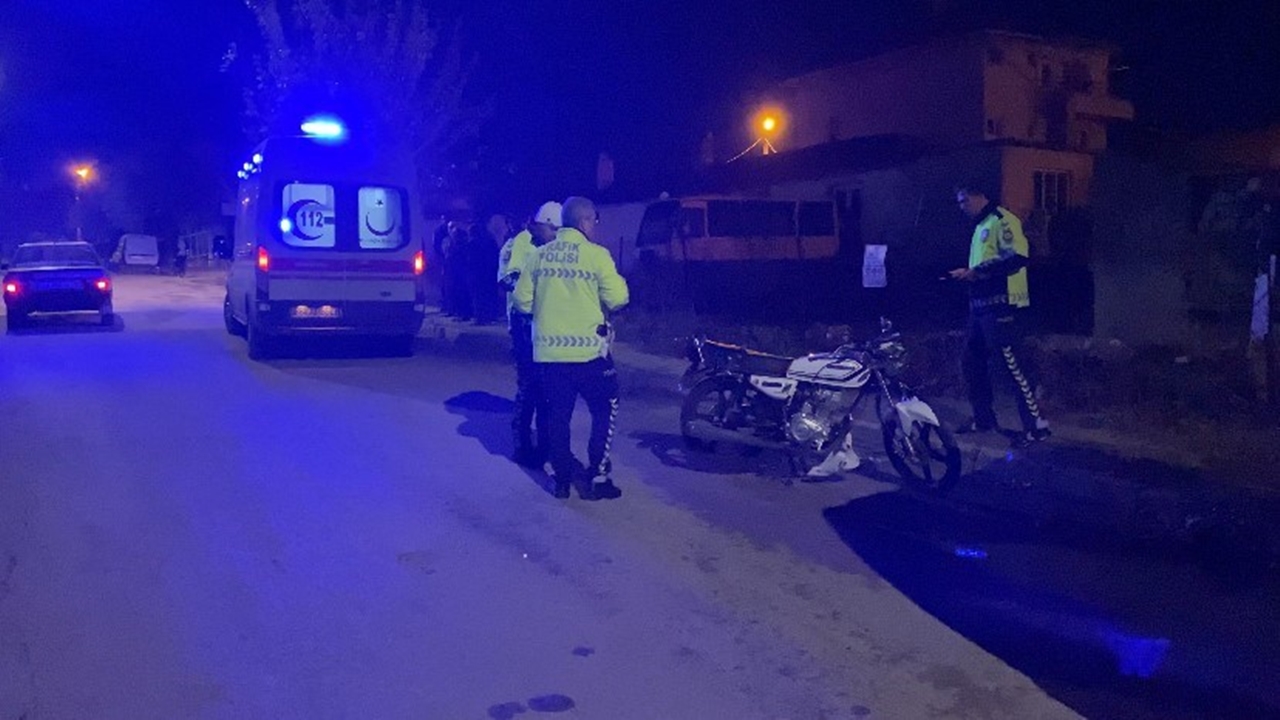 devrilen motosikletin sürücüsü yaralandı