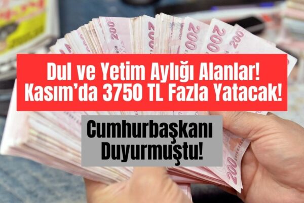 Dul ve Yetim Aylığı Alanlara Müjde! Kasım Ayında Herkese 9374 TL Maaş Yatacak
