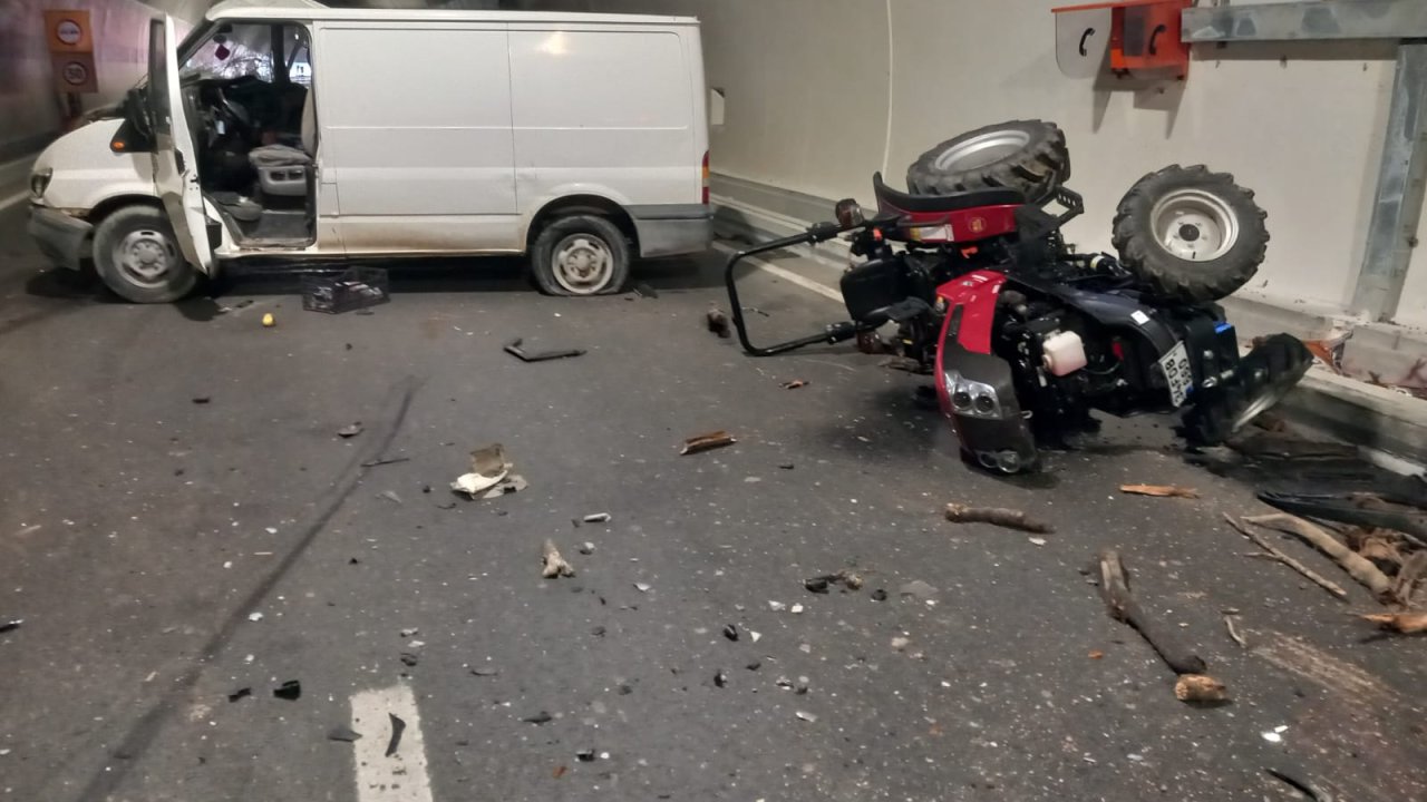 eceabattaki t4 tünelinde olan kazada 2 kişi yaralandı