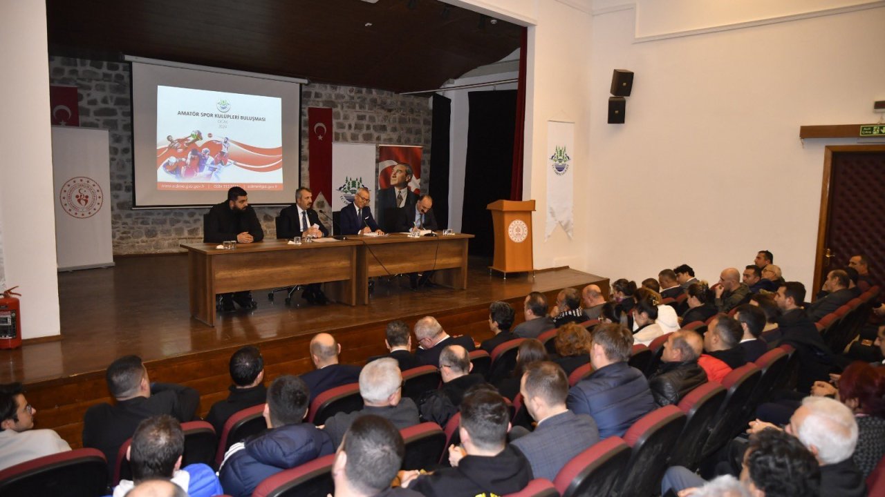 edirne valisi sezer amatör spor kulübü temsilcileriyle bir araya geldi