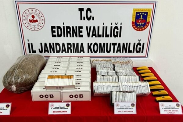 Edirne’de Çok Sayıda Gümrük Kaçağı Tütün Ele Geçirildi