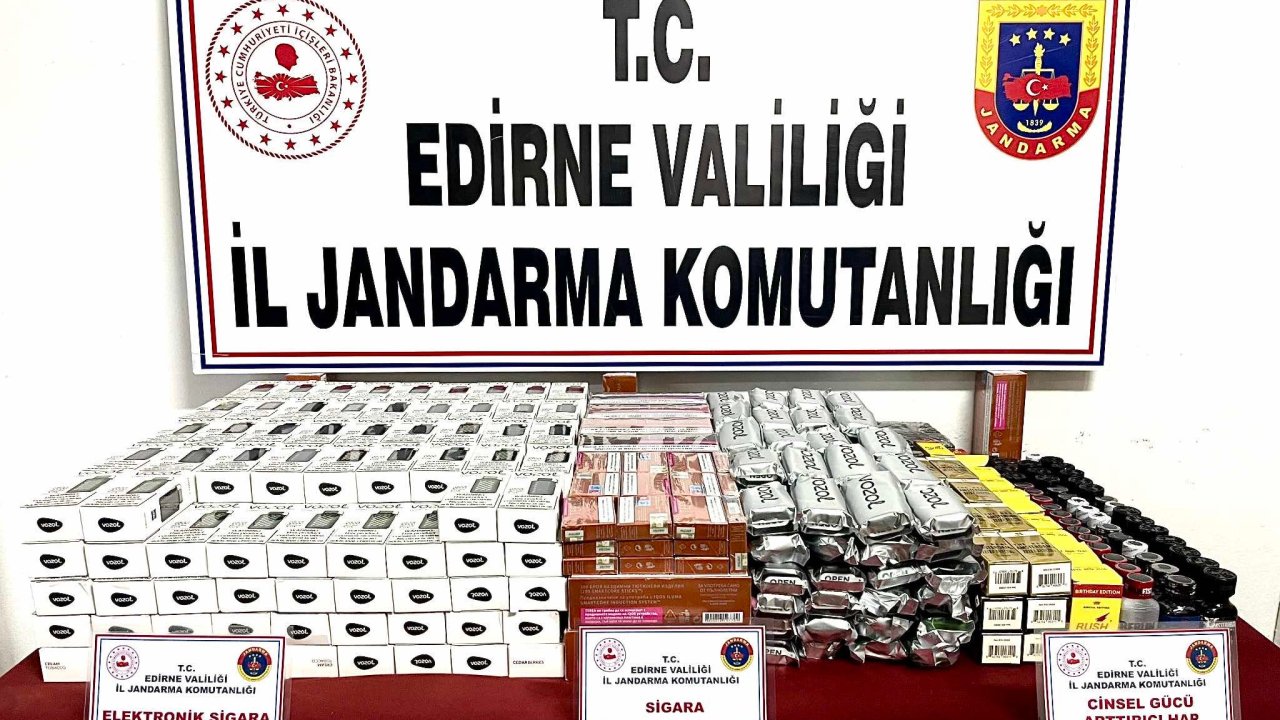 edirnede Çok sayıda kaçak Ürün ele geçirildi