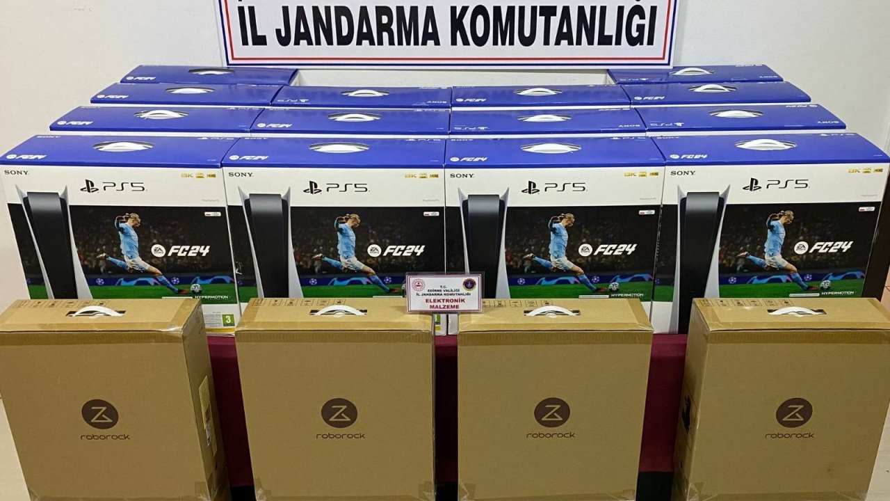edirnede gümrük kaçağı elektronik eşyalara el konuldu