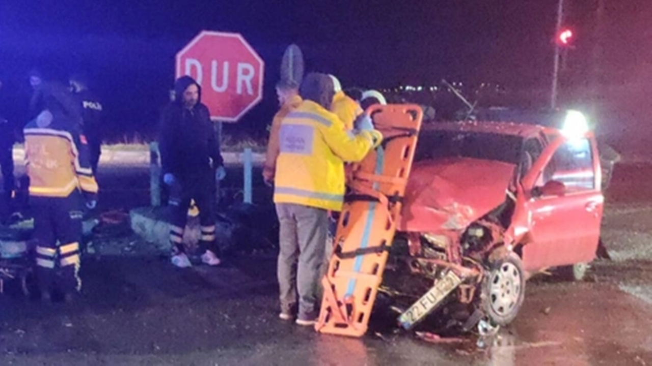 edirnede kaza 1 Ölü 5 yaralı
