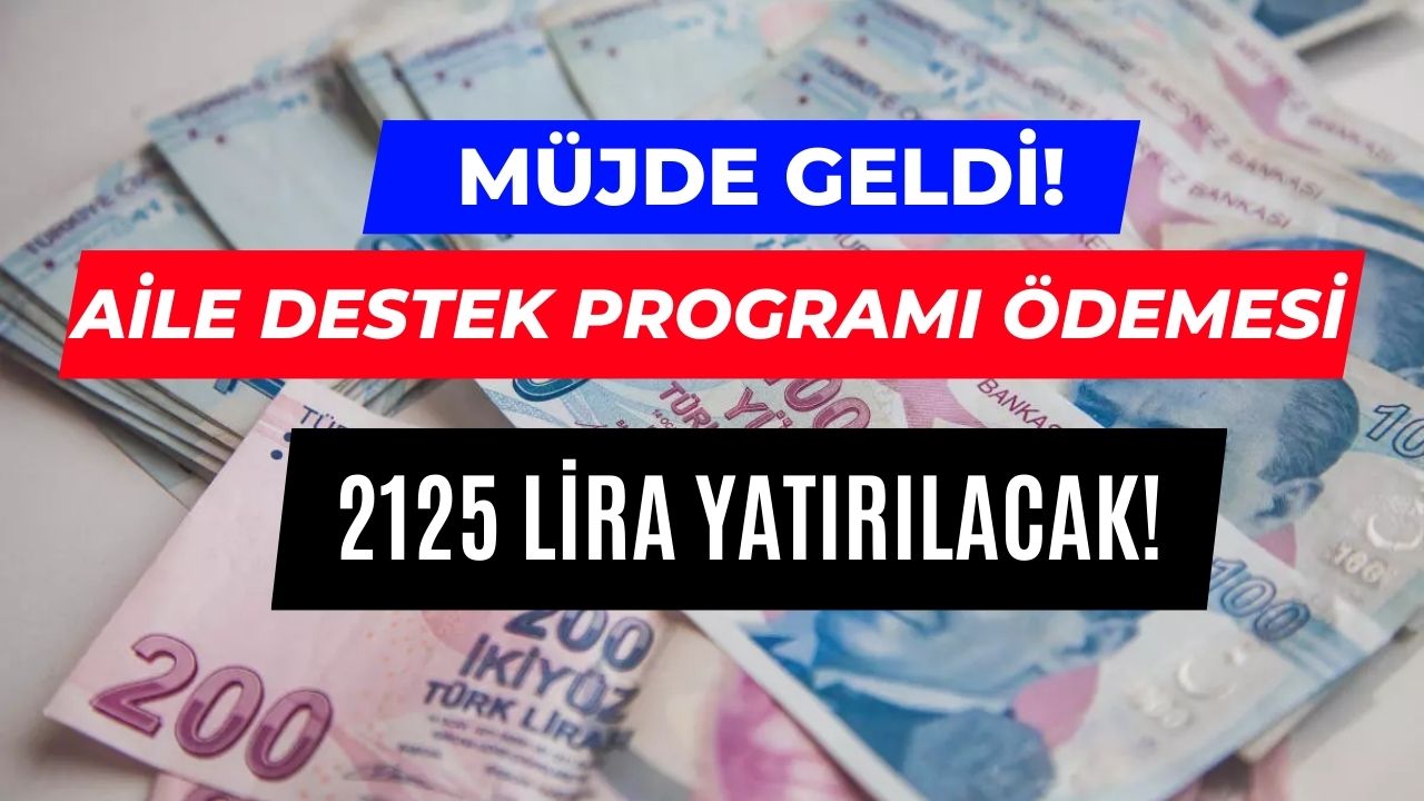 ekim ayı aile destek parası ekim ayında 2125 lira Ödeme yatacak