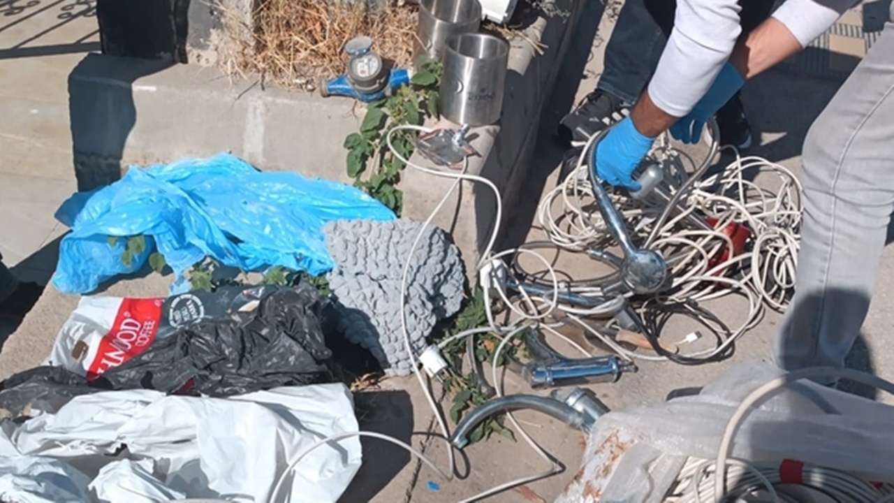 elektrik kablosu Çalan kişi suçüstü yakalandı