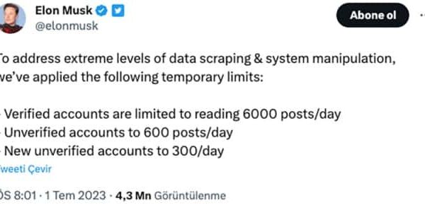 Elon Musk, Twitter Kullanımını Sınırlamaya Devam Ediyor