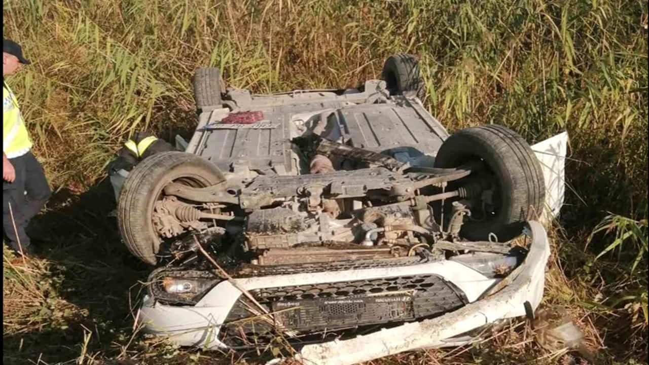 erdek-bandırma yolunda kaza otomobil Şarampole yuvandı