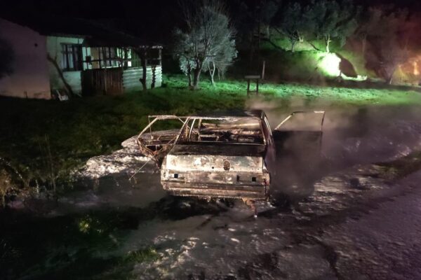 Erdek İlçesindeki Yangında Bir Araç Kullanılmaz Hale Geldi