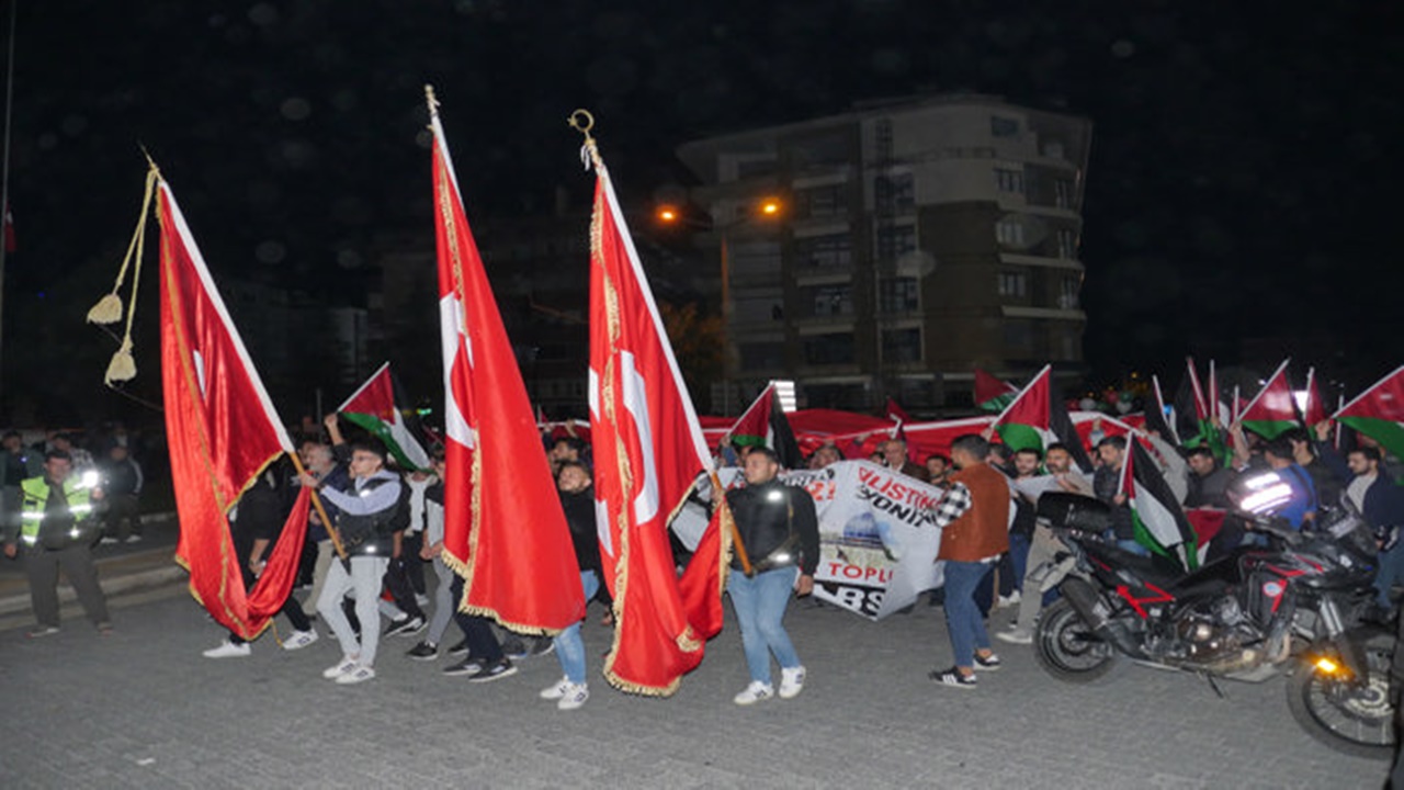 filistine gerçekleştirilen saldırılar protesto edildi
