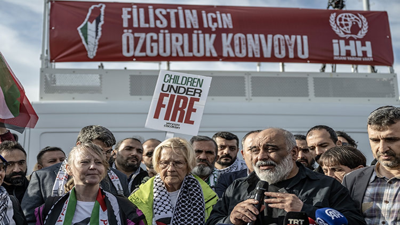 İhh Öncülüğünde filistine destek konvoyu kocaeliye geldi