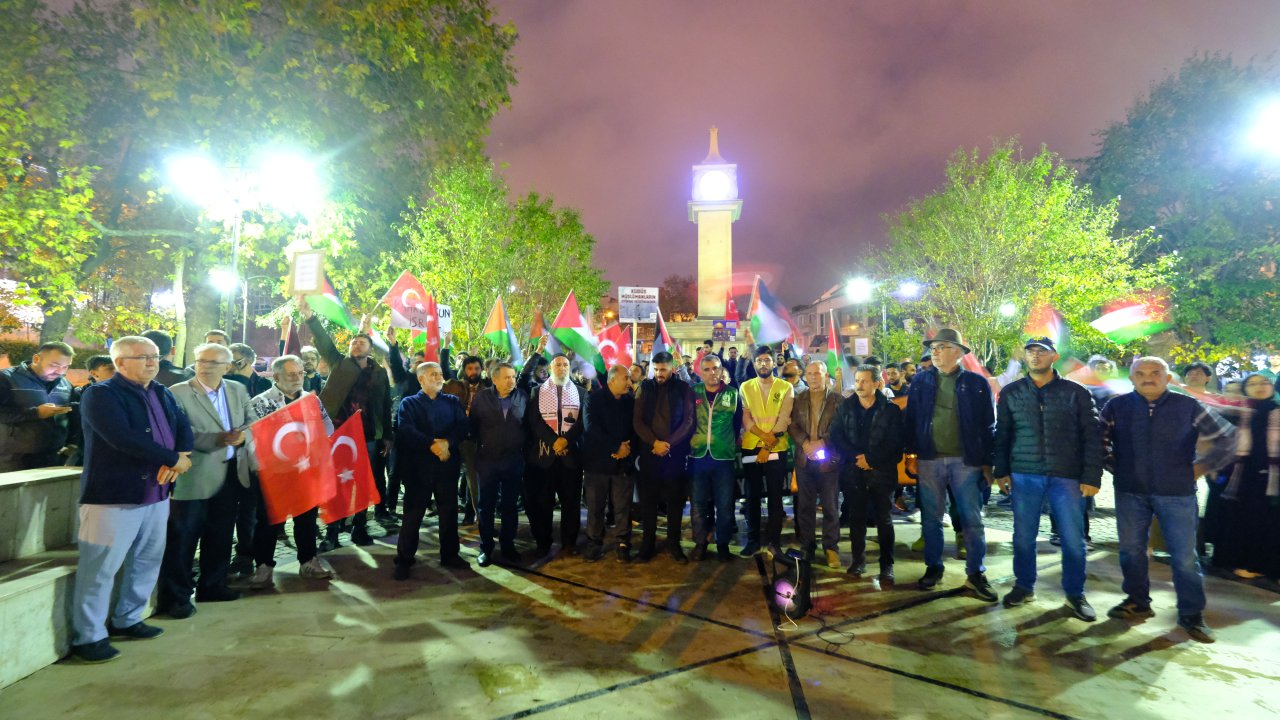 İsrail trakyada protesto edildi